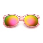 Pink Round Arrow Arm Mirror Polarized Lens Sunglasses